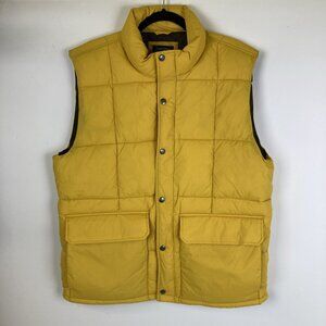 J Crew Men’s Yellow Nordic Puffer Vest Size Large W/ Primaloft NWT NEW BS480